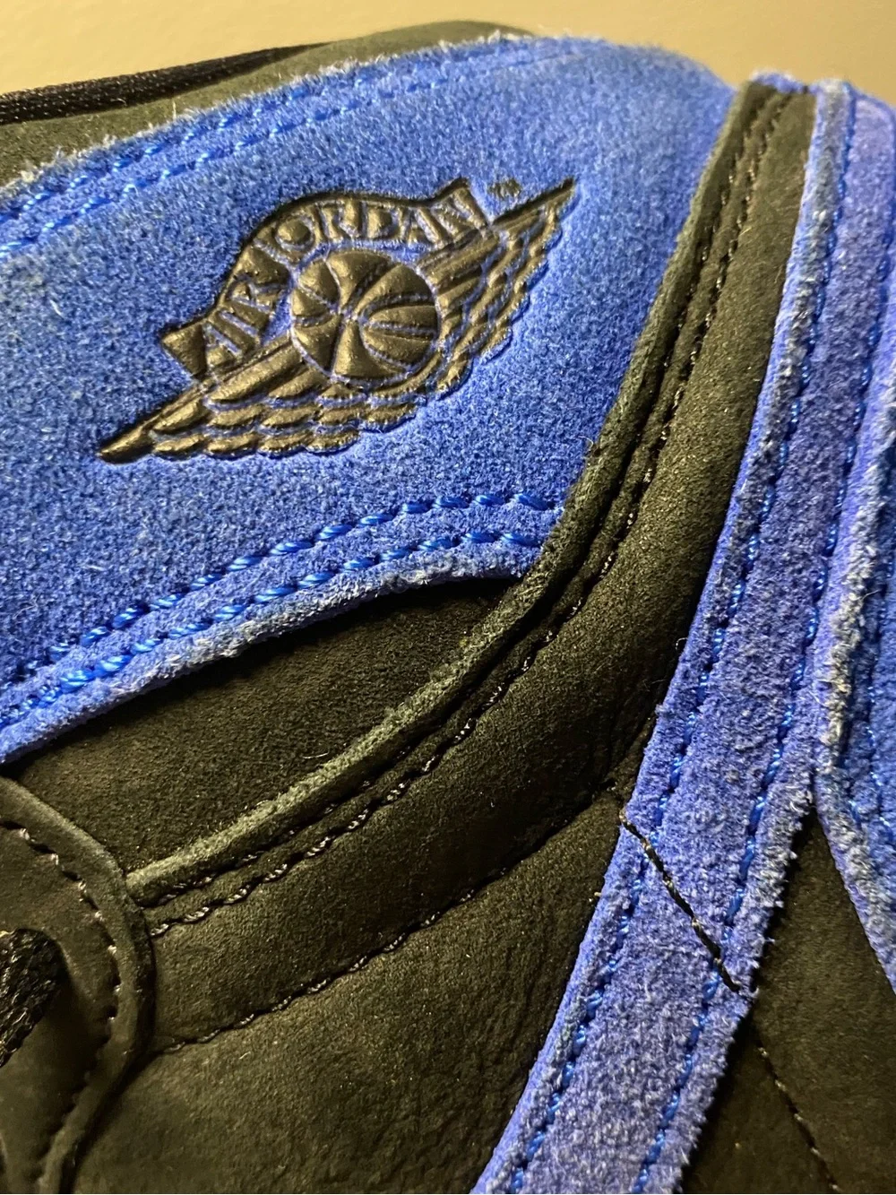 Nike Air Jordan 1 Size 7 M Retro High OG Royal Reimagined Suede Blue Black